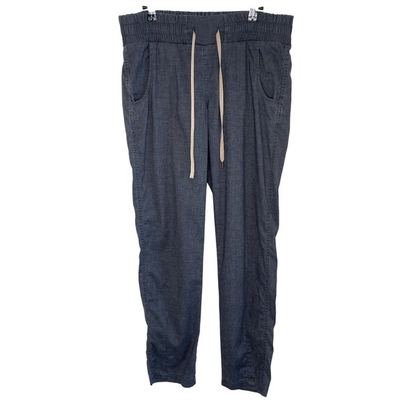 Prana Womens Grey Elastic Waist Drawstring Pants, M - Picture 1 of 8